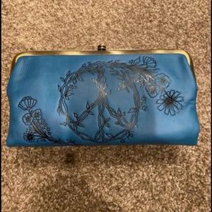 Blue Hobo Clasp Wallet